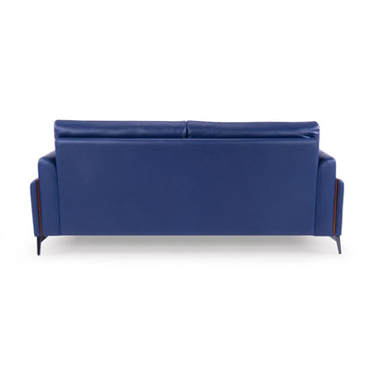 Leatherette 3 Seater Sofa in Galaxy Blue