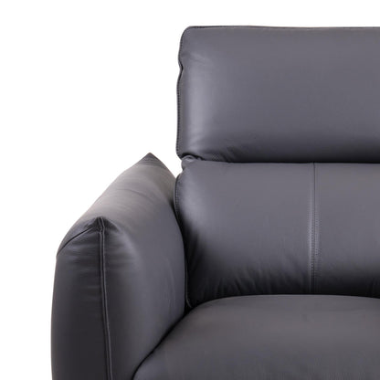 Leather 1 Seater Sofa with Adjustable Headrest
