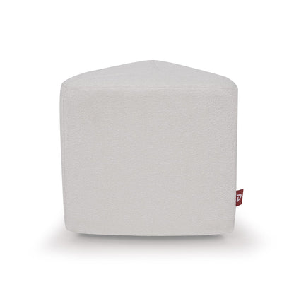 Boucle Pouffe in Daisy White