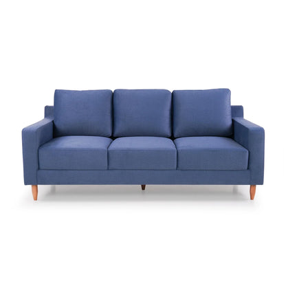 Velvet 3 Seater Sofa in Dark Blue