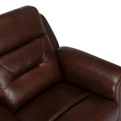 Leather 3 Seater Power Recliner with 2 USB Ports