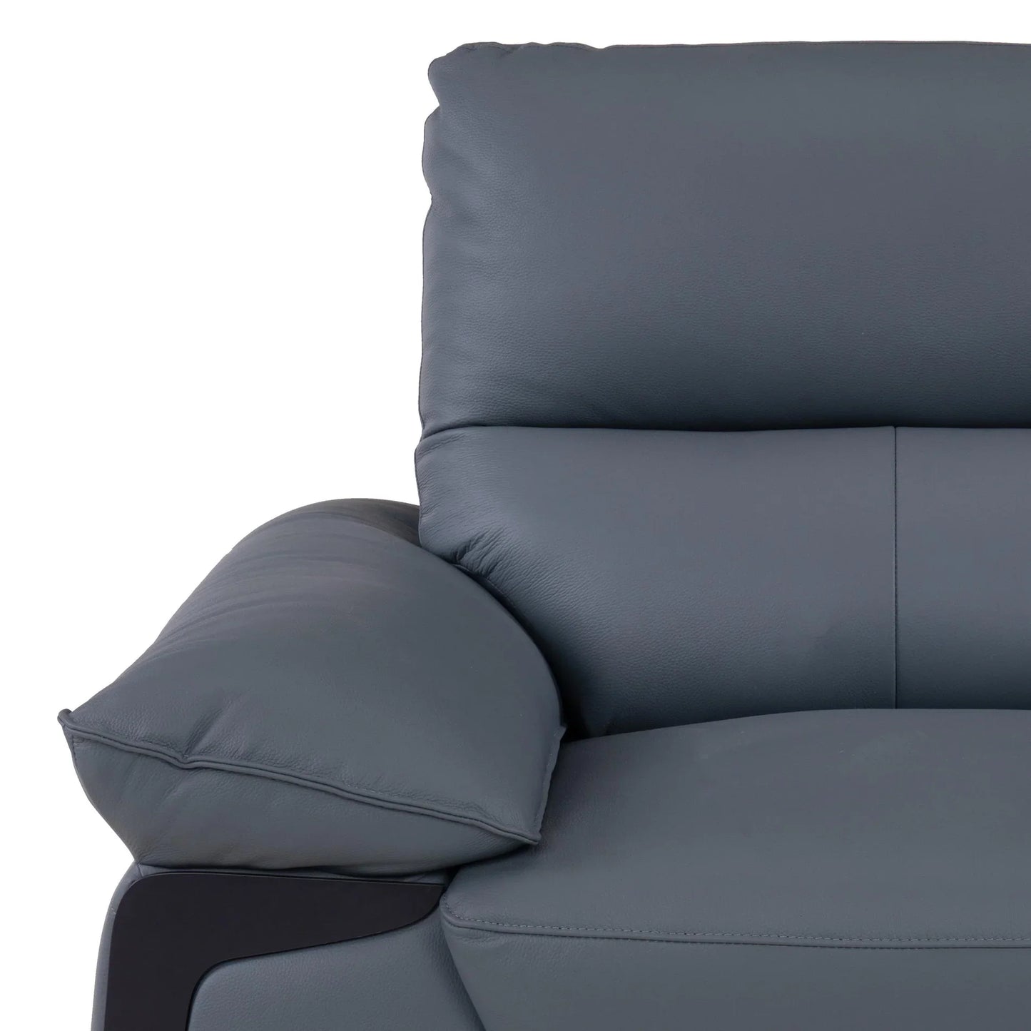Leather 3 Seater Sofa in Light Blue