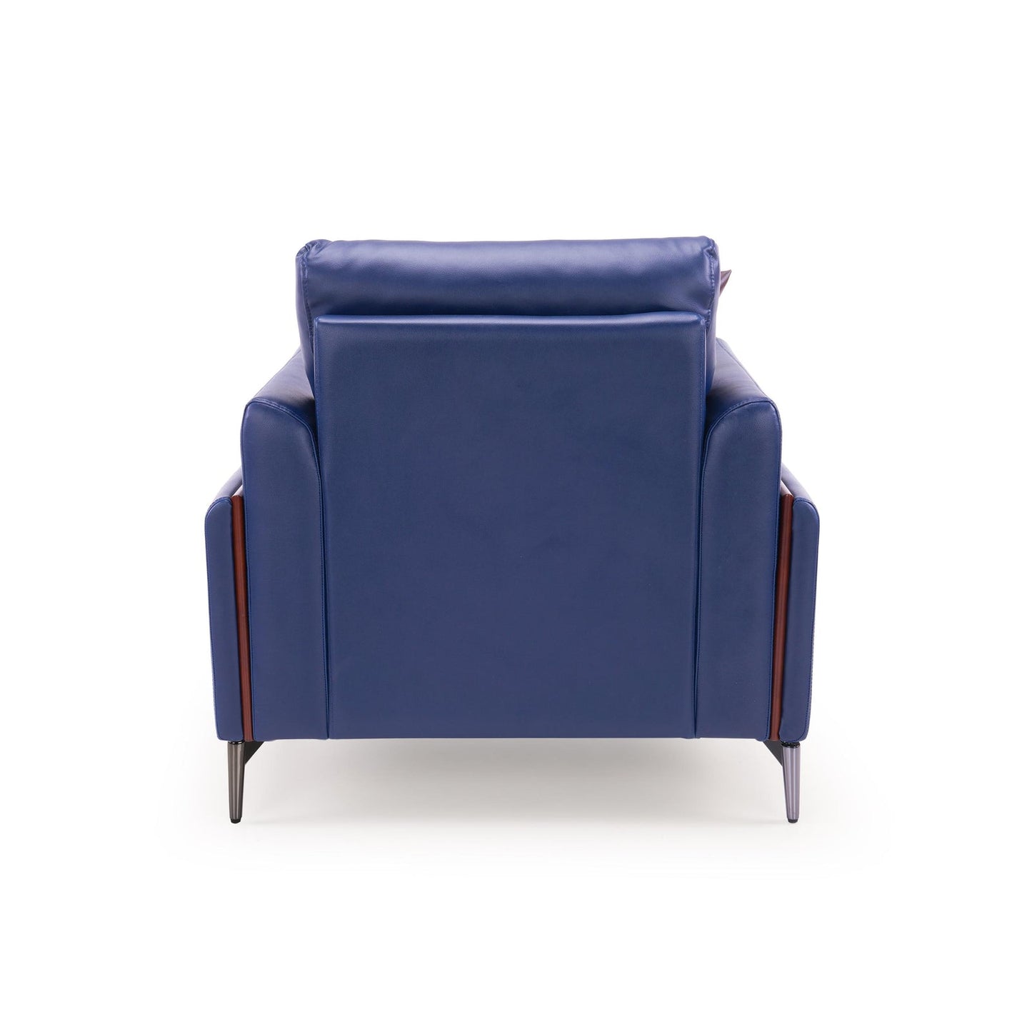 Leatherette 1 Seater Sofa in Galaxy Blue
