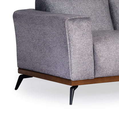 Velvet 2 Seater Sofa in Thunder Grey