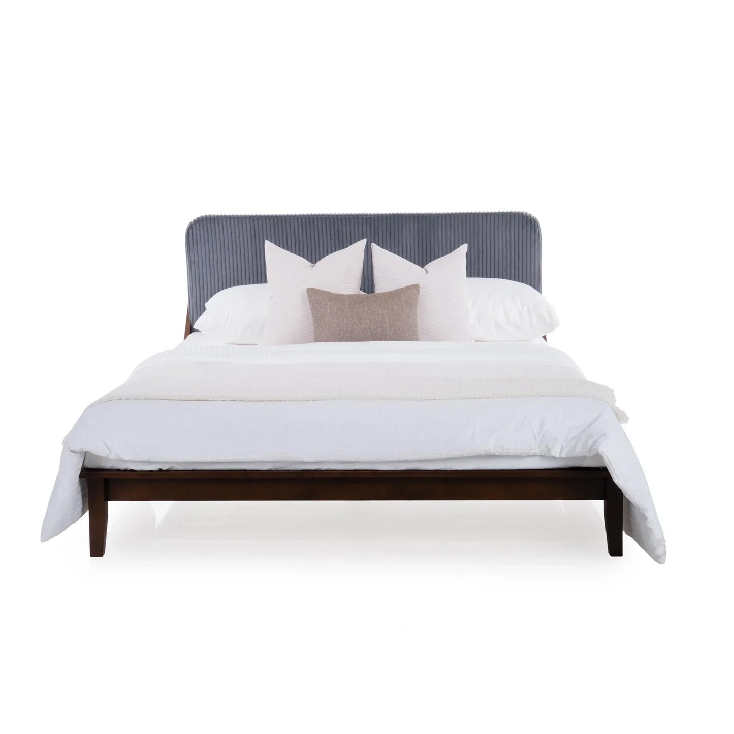 Upholstered Low-Profile Queen Size Bed