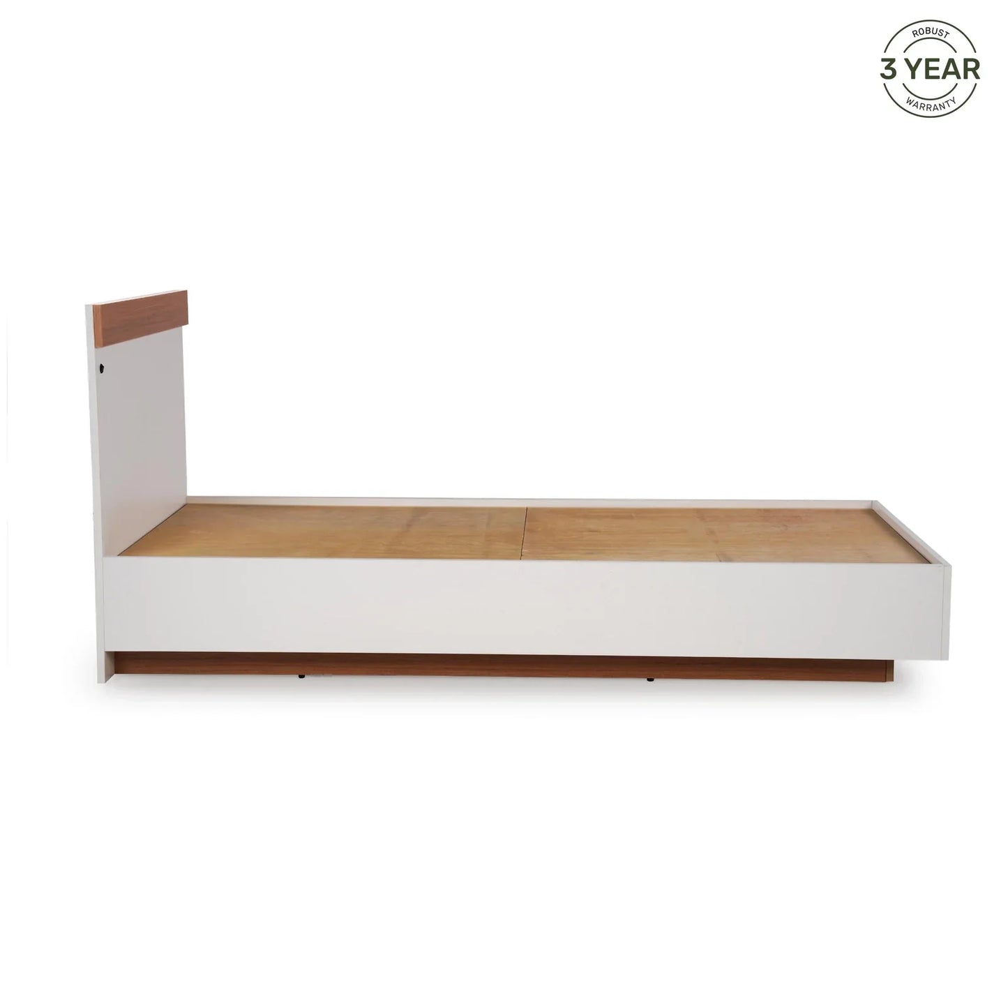 Single Bed in Frosty White with LED Light