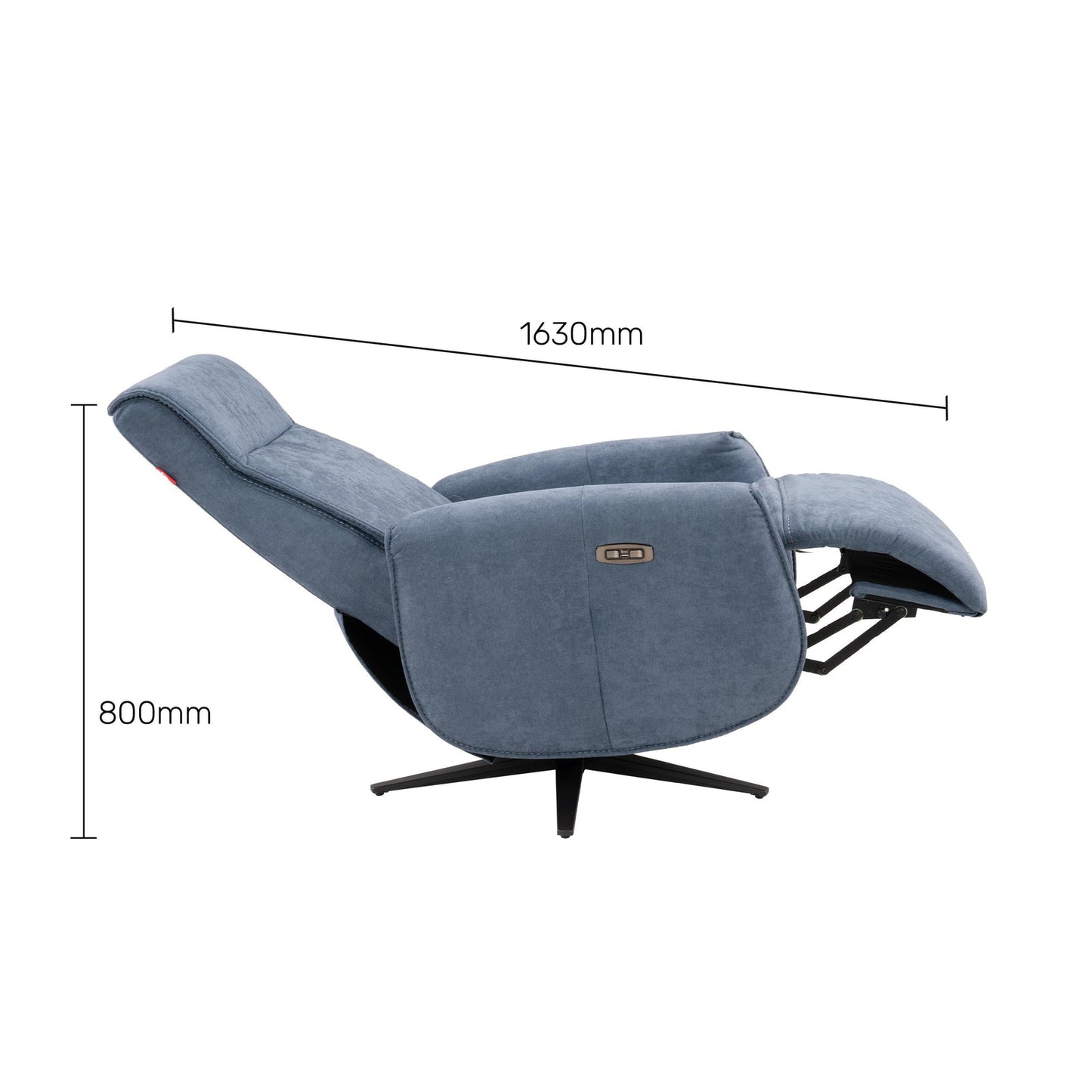 Tweed 1 Seater Power Swivel Recliner