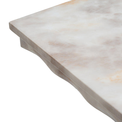 6 Seater Dining Set with Marble Finished Top