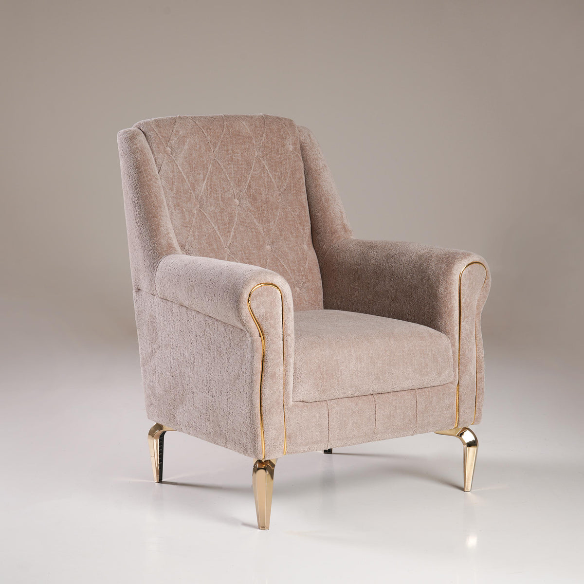 Fabric 1 Seater Sofa in Smokey Taupe