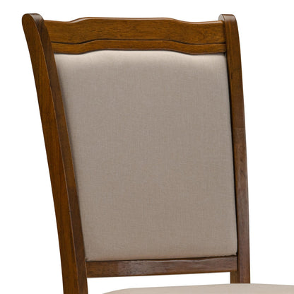 Solid Wood 4 Seater Dining Set in Burnished Oak Finish
