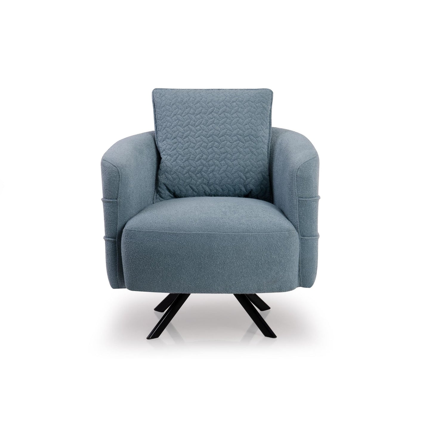 Boucle 1 Seater Sofa in Teal Blue