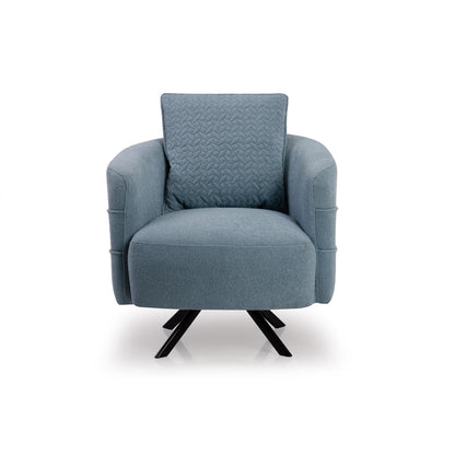 Boucle 1 Seater Sofa in Teal Blue