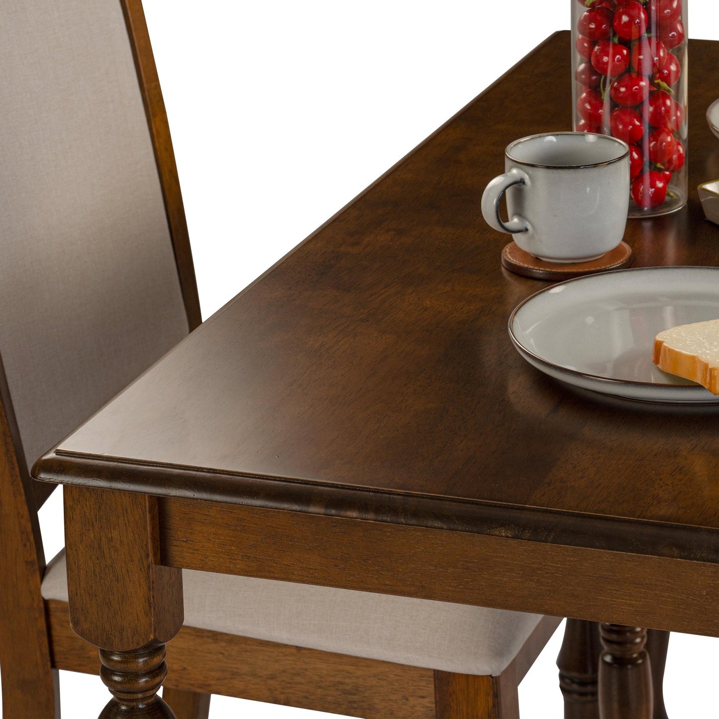 Solid Wood 4 Seater Dining Set in Burnished Oak Finish