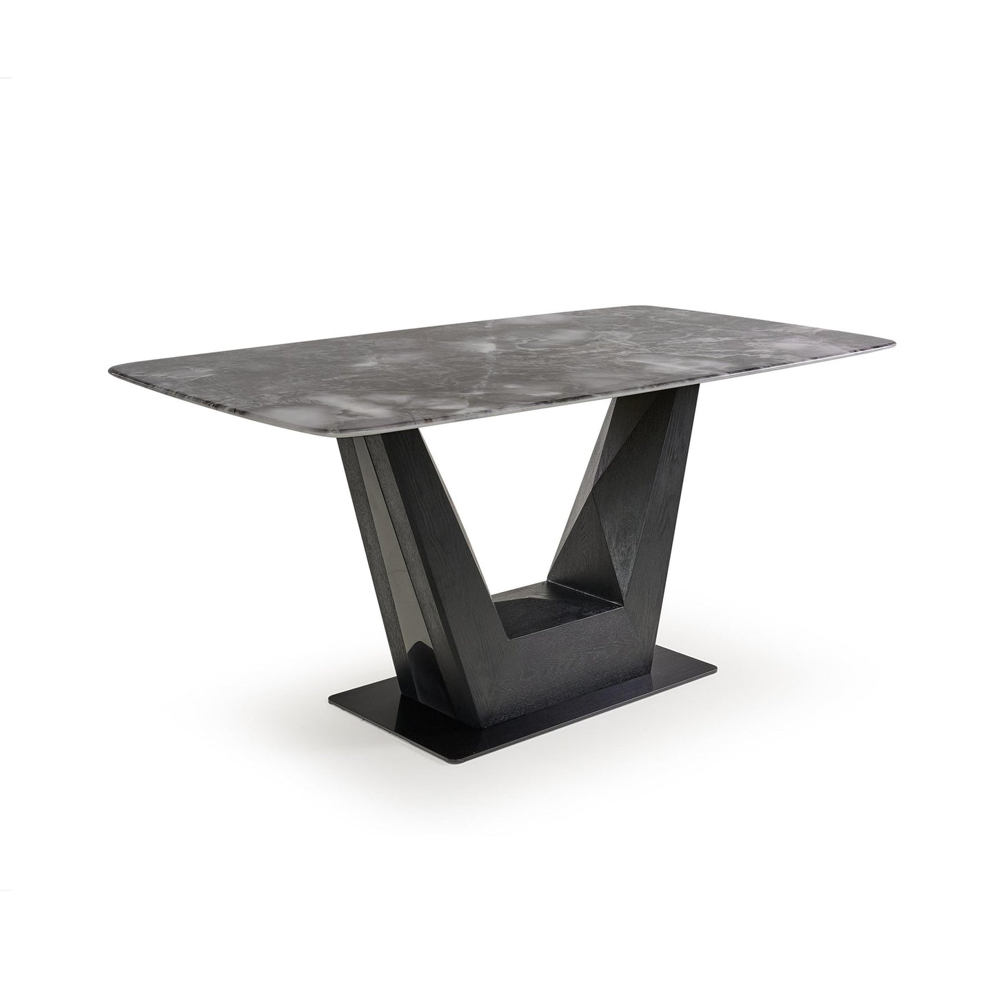 6 Seater Dining Set with Marble Finished Top