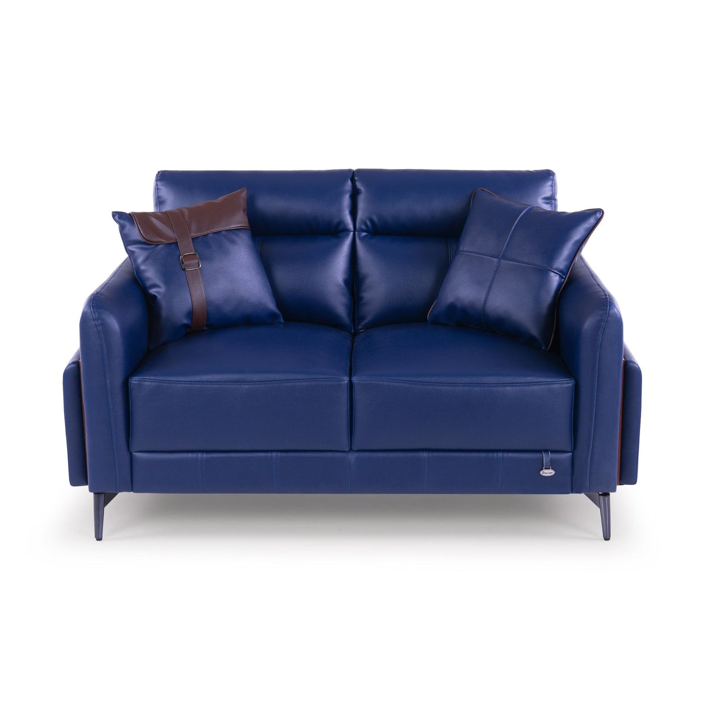 Leatherette 2 Seater Sofa in Galaxy Blue
