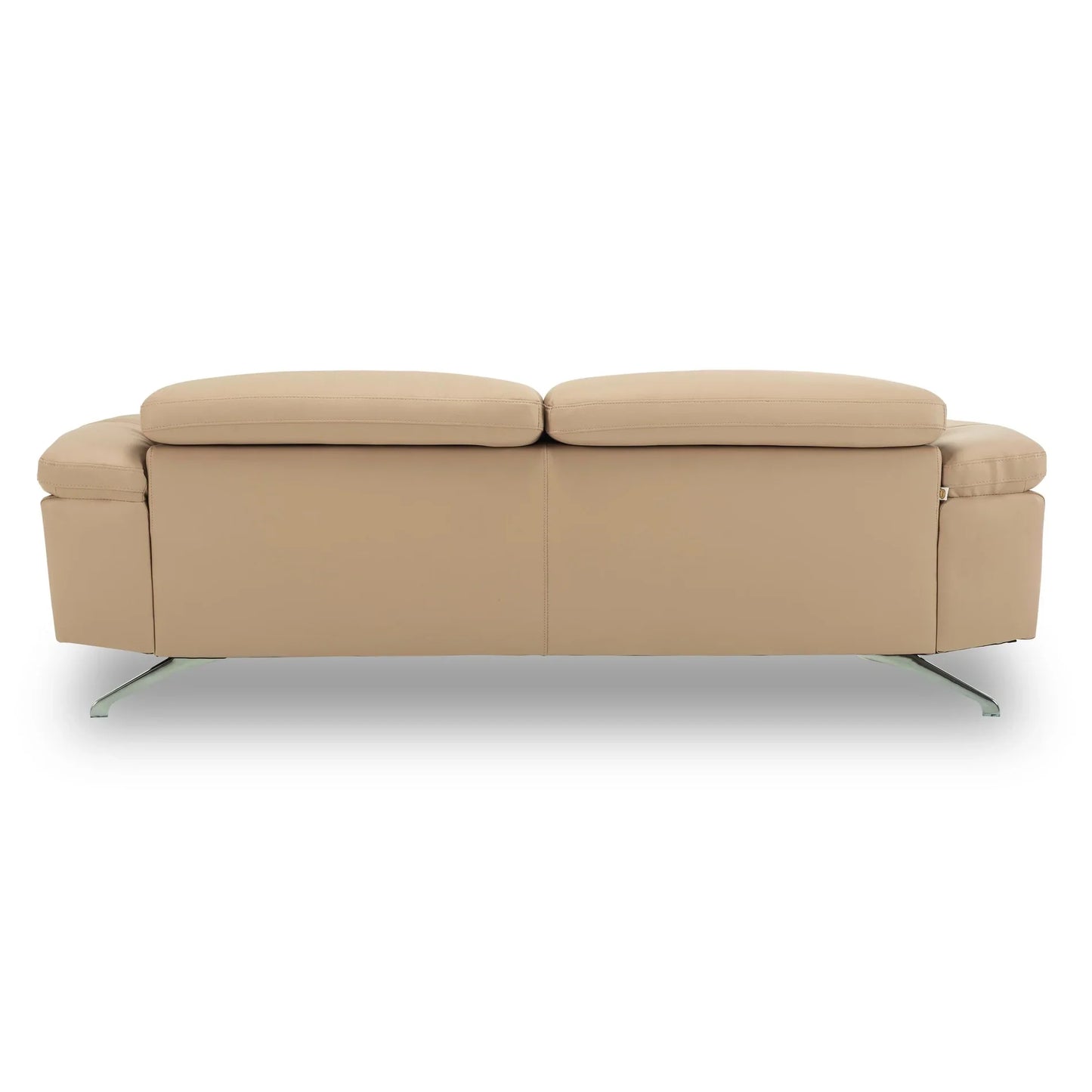 Leather 3 Seater Sofa with Adjustable Headrest