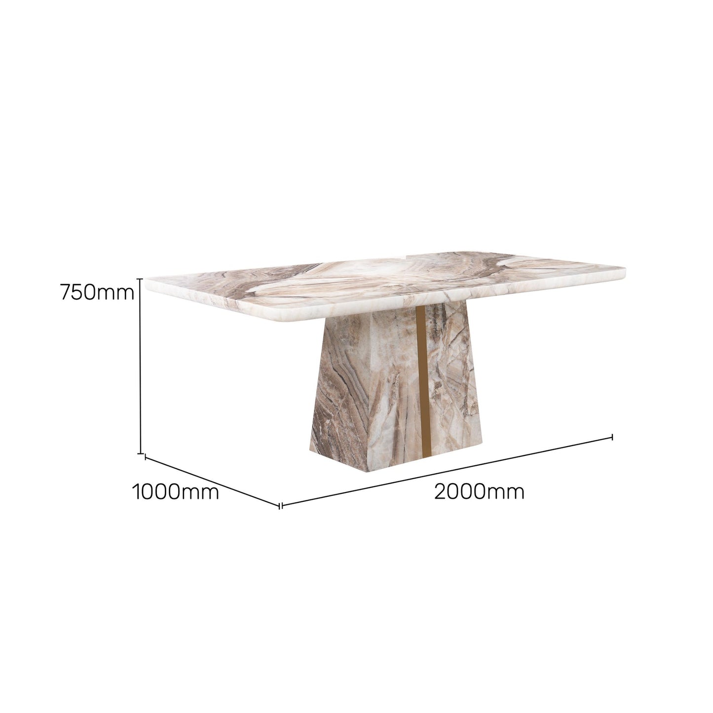 8 Seater Dining Set with Marble Finished Top
