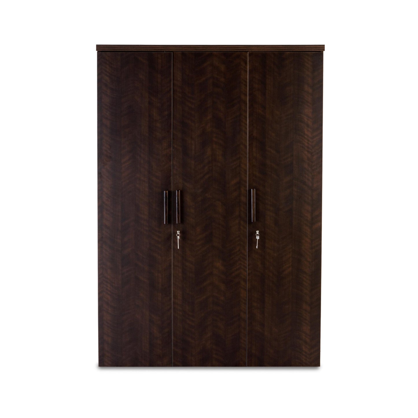 3 Door Wardrobe in Dark Cherry Finish
