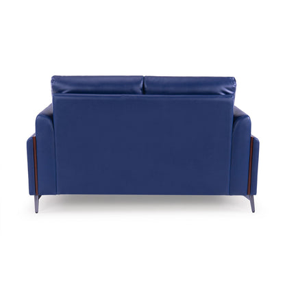 Leatherette 2 Seater Sofa in Galaxy Blue