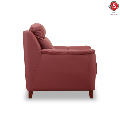 Leather 3 Seater Sofa in Brick Red