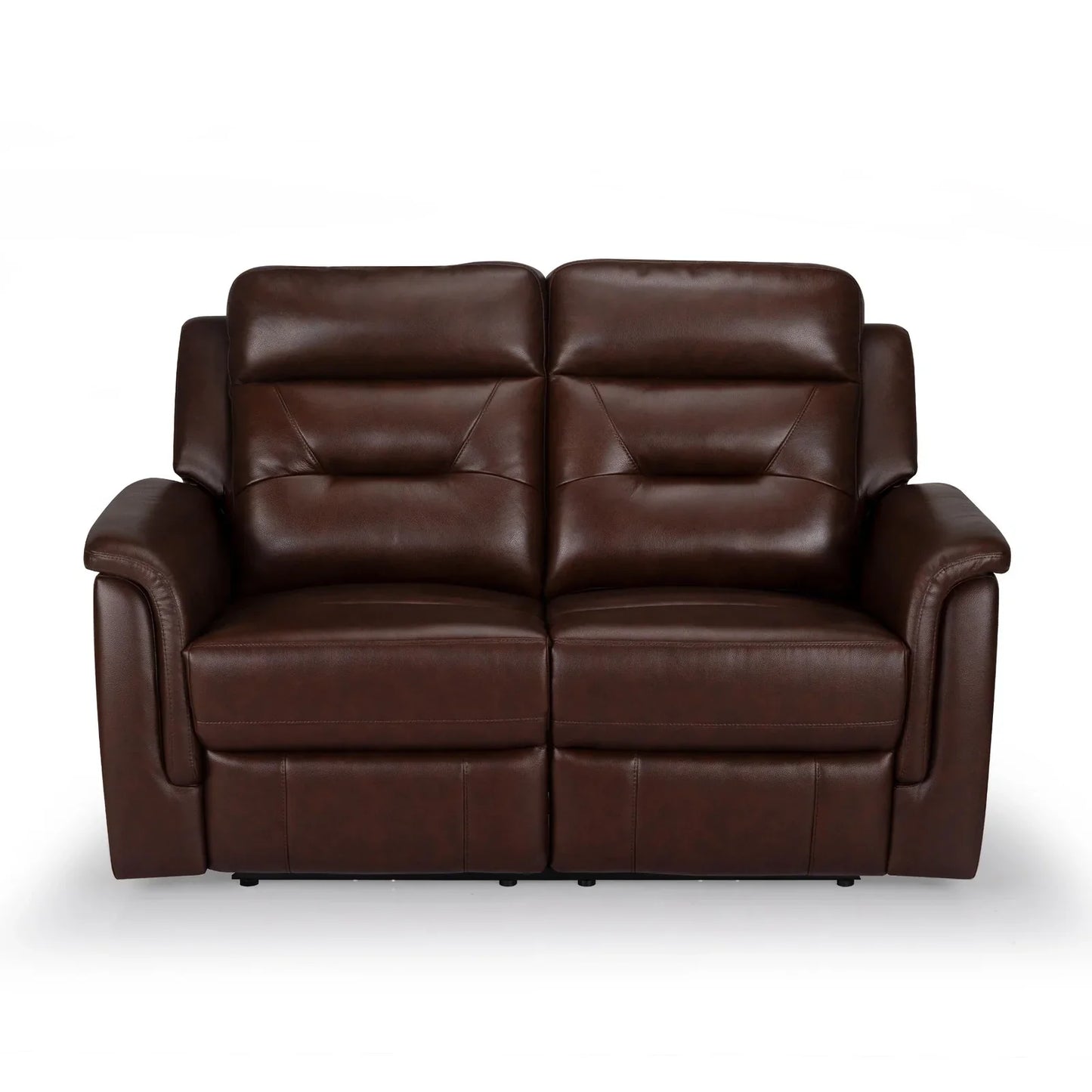 Leather 2 Seater Power Recliner with 2 USB Ports