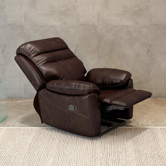 Nappa Aire Leather 1 Seater Recliner with Rocker