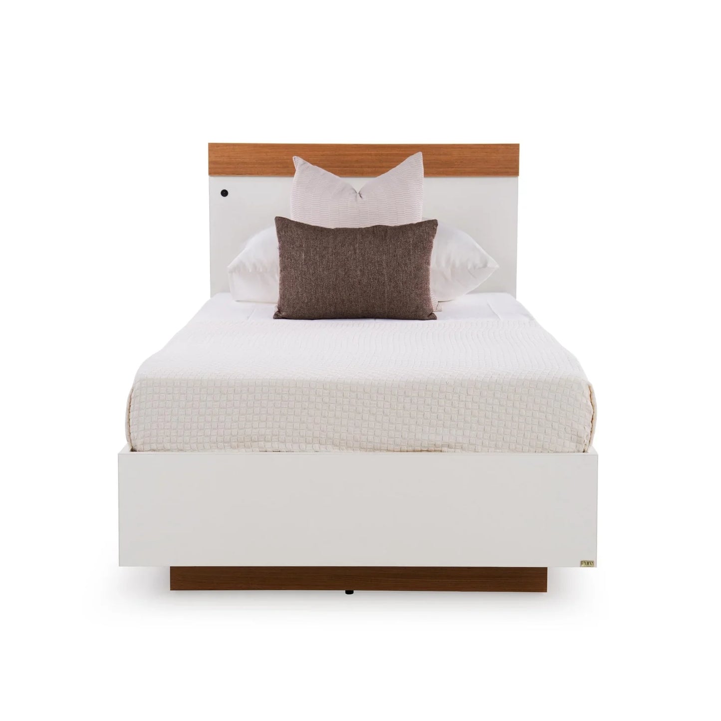 Single Bed in Frosty White with LED Light