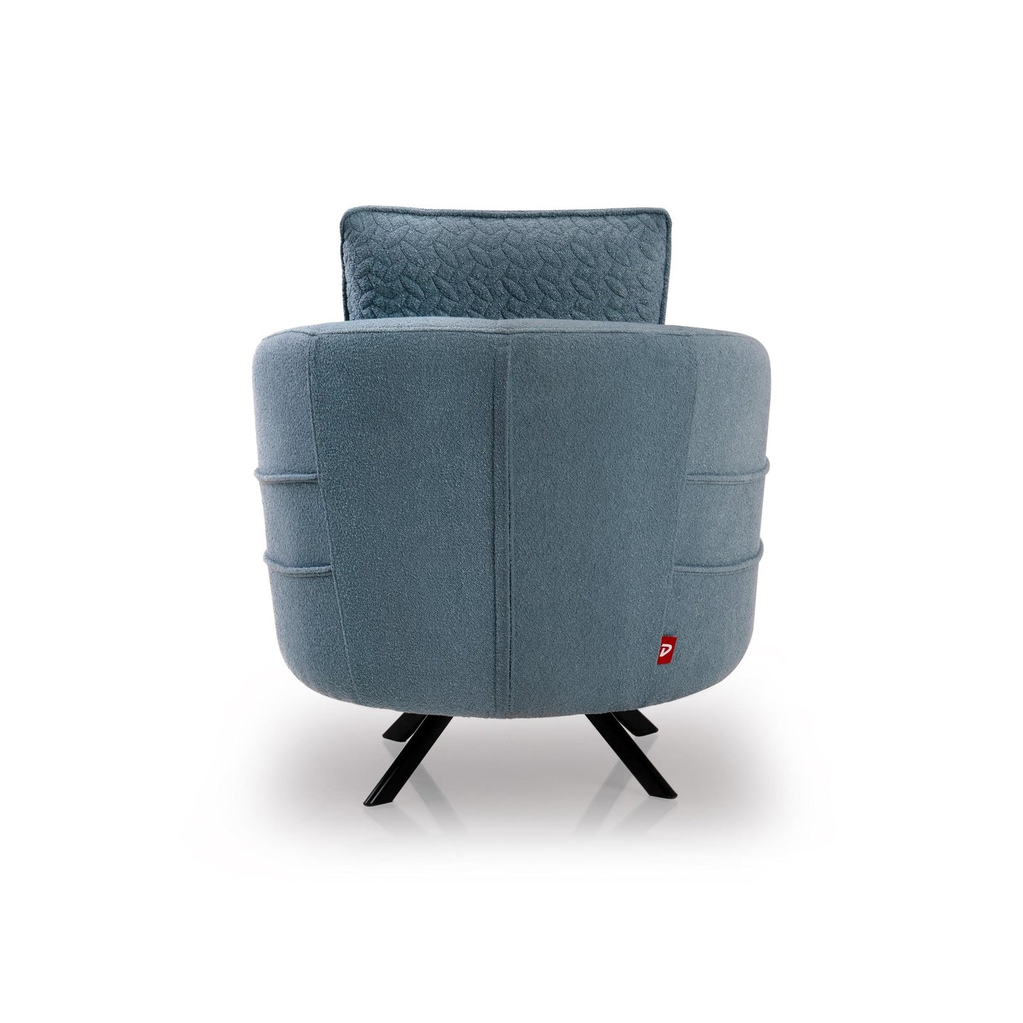 Boucle 1 Seater Sofa in Teal Blue