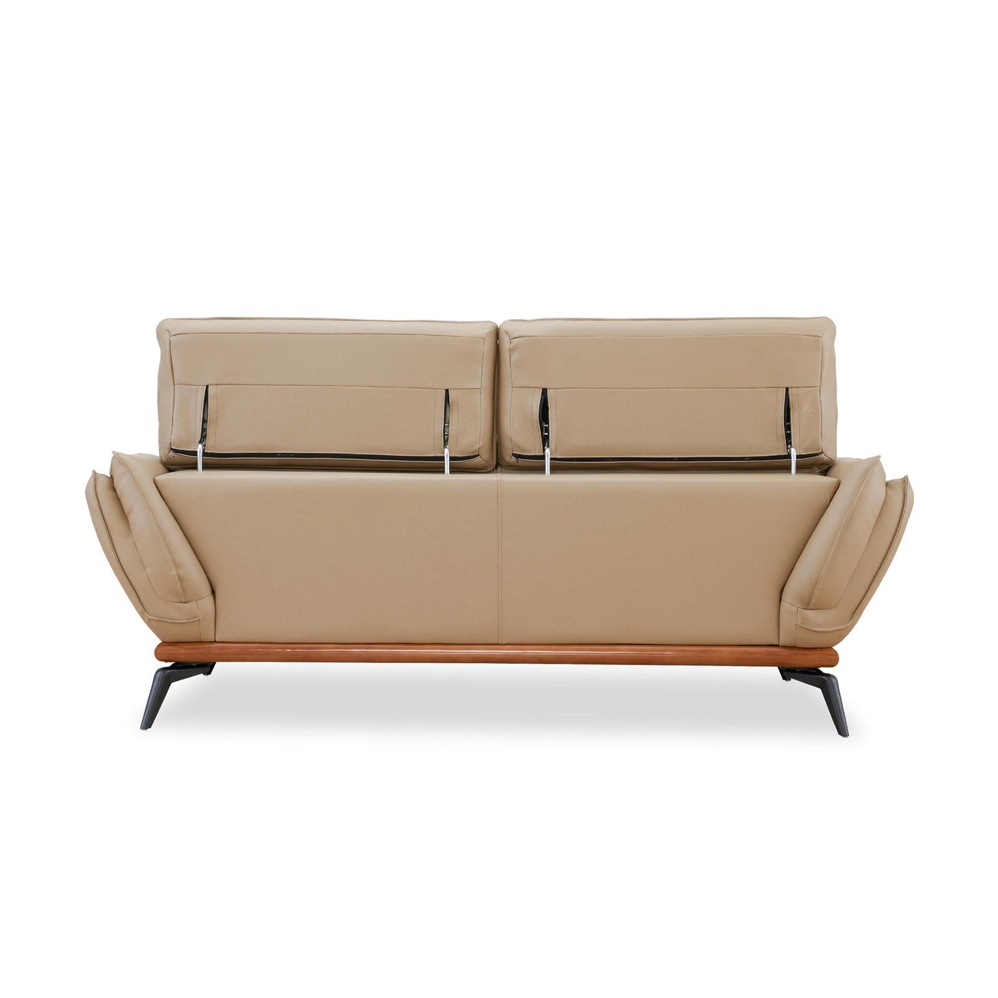 Leather 2 Seater Sofa in Dark Khaki