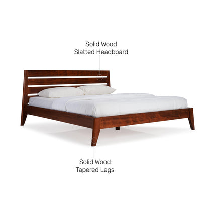 Solid Wood King Size Bed in Dark Oak Finish