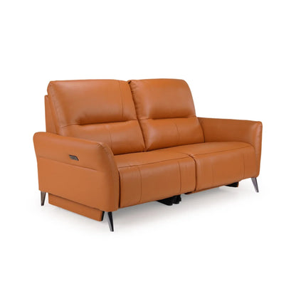 Leather 2 Seater Power Recliner with Charging Ports