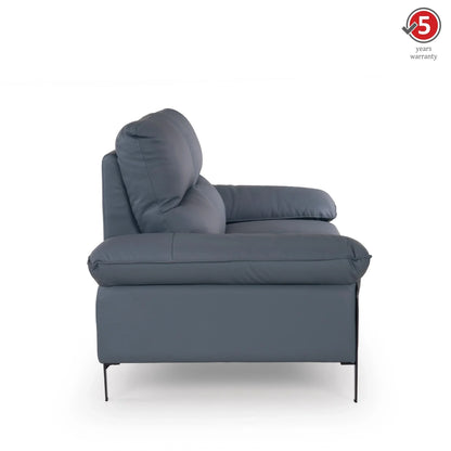 Leather 3 Seater Sofa in Light Blue