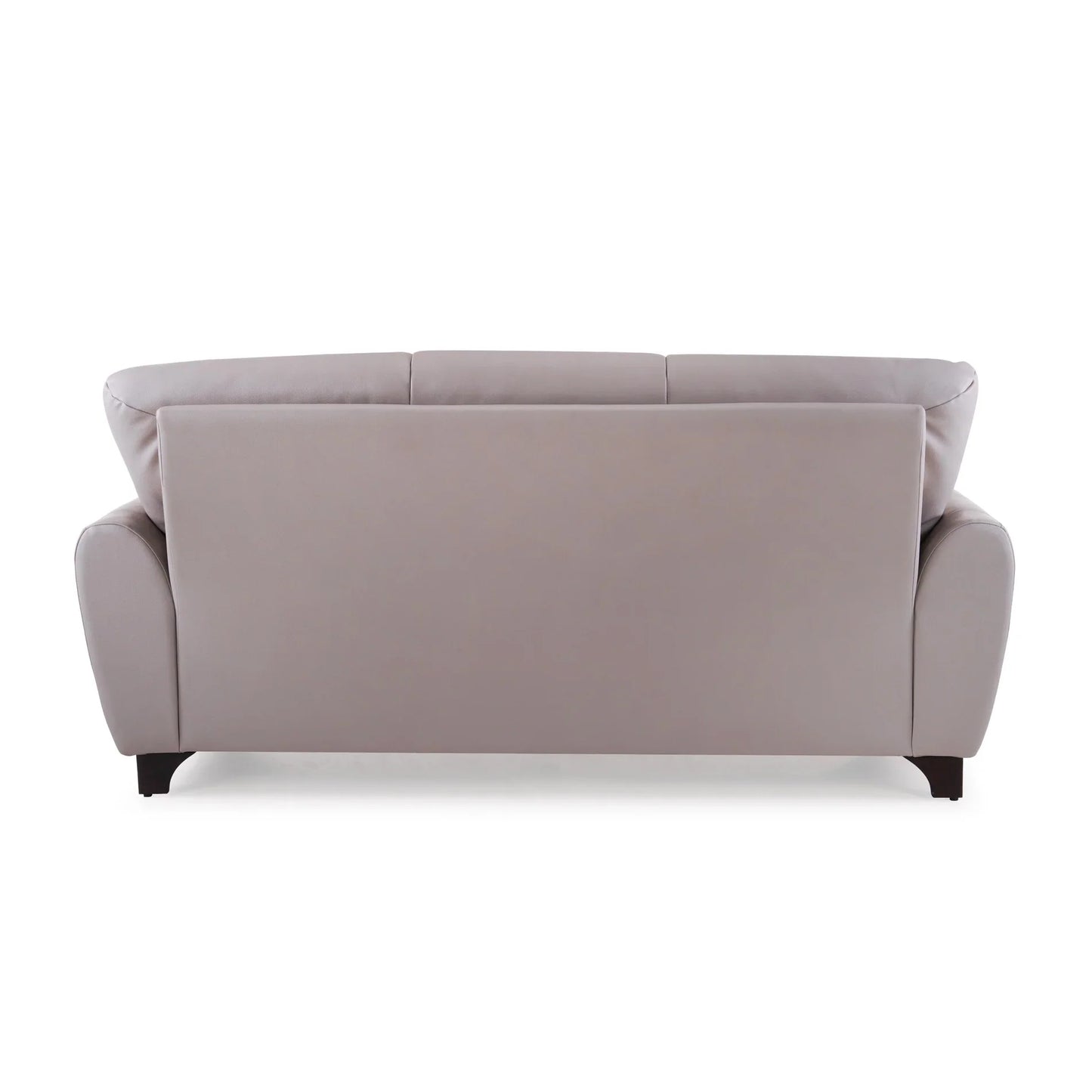 Leather 3 Seater Sofa in Light Grey