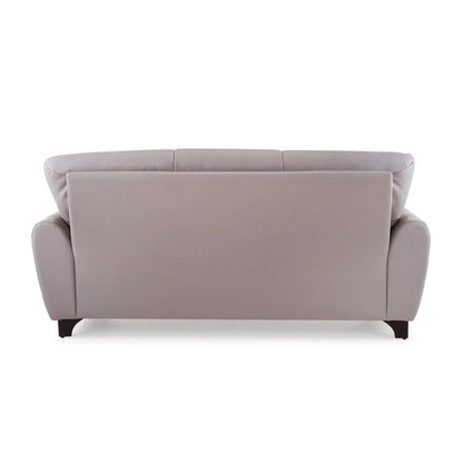 Leather 3 Seater Sofa in Light Grey