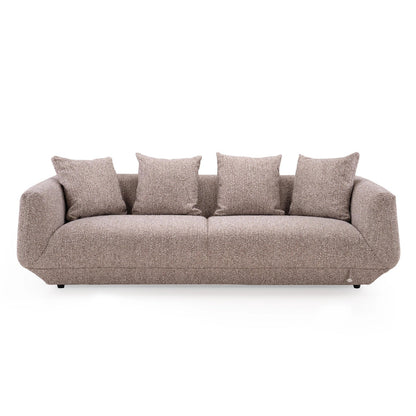 Boucle 3 Seater Sofa in Cocoa Brown
