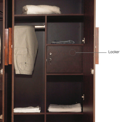 4 Door Wardrobe in Omaha Cherry Finish