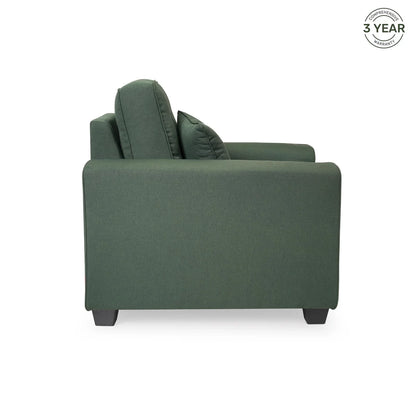 Linen 3 Seater Sofa in Fern Green