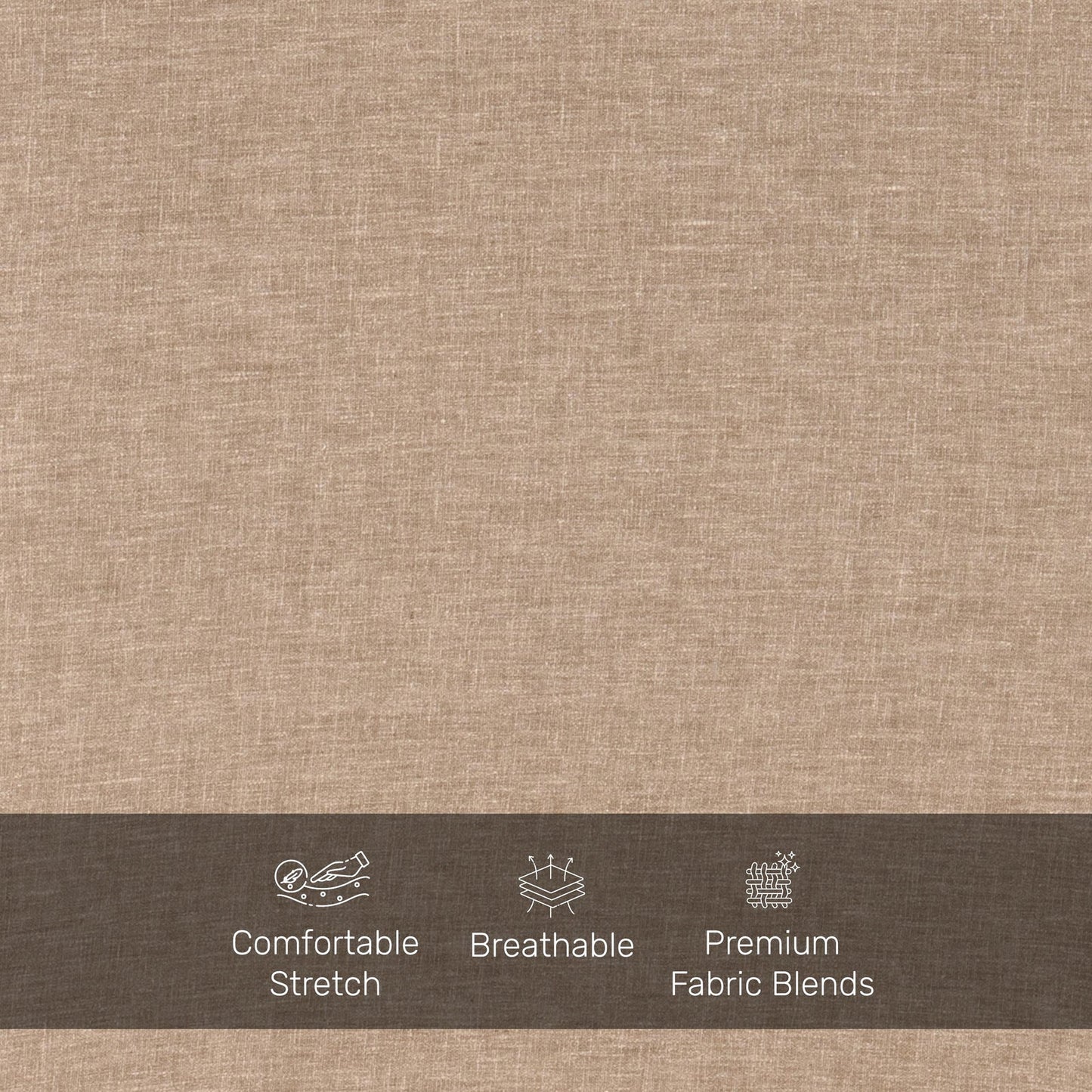 Linen 1 Seater Rolled Arms Sofa in Smokey Taupe