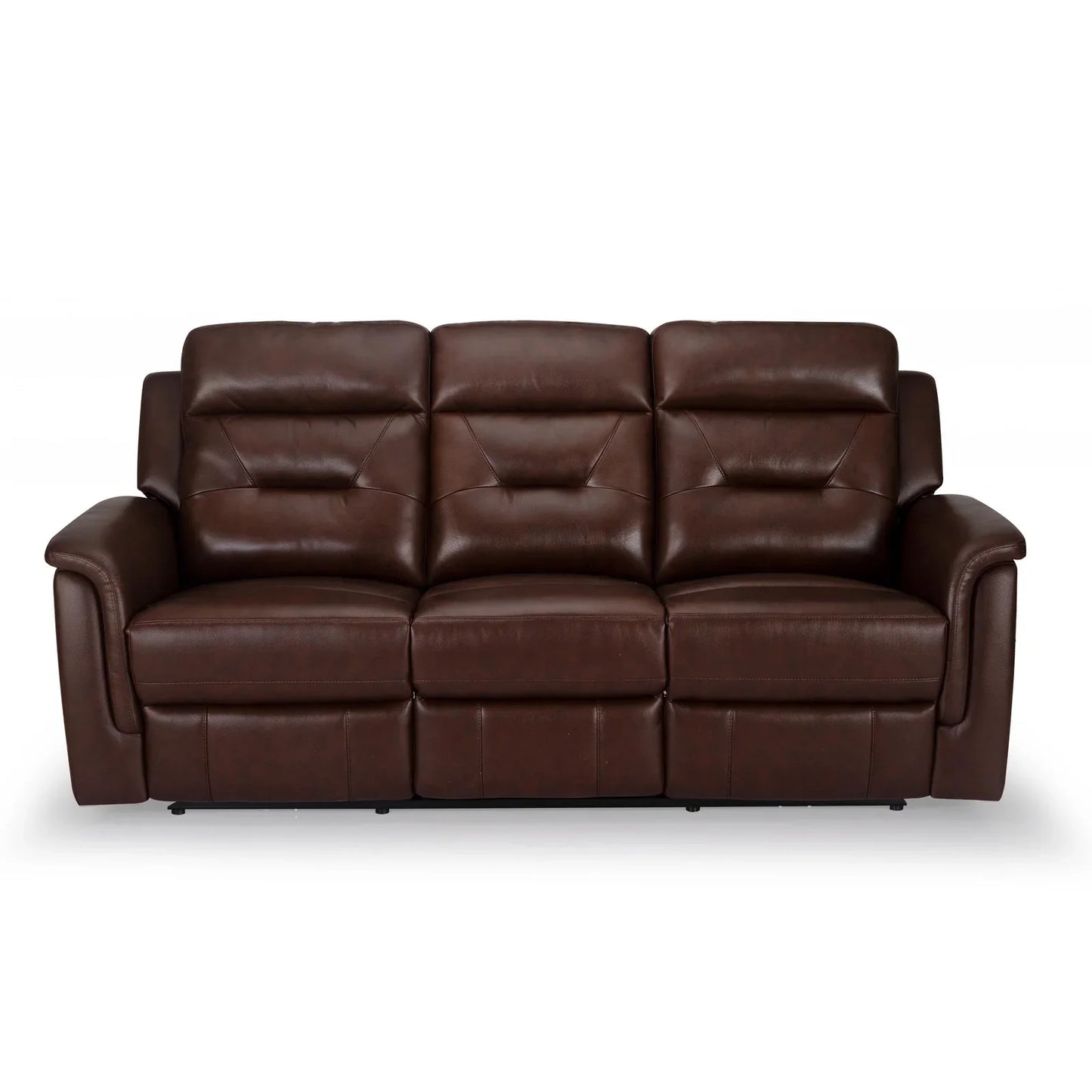 Leather 3 Seater Power Recliner with 2 USB Ports