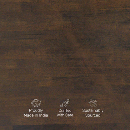 Veneer 4 Seater Dining Set in Coffee Brown