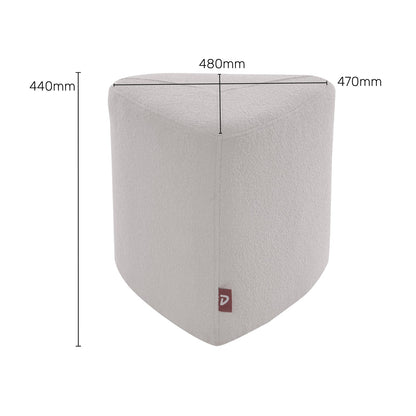 Boucle Pouffe in Daisy White