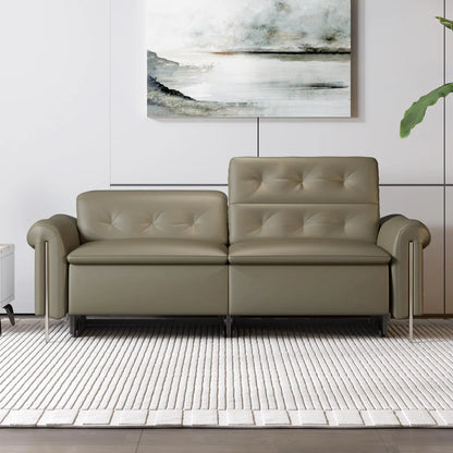 Leather 3 Seater Power Recliner with Charging Ports