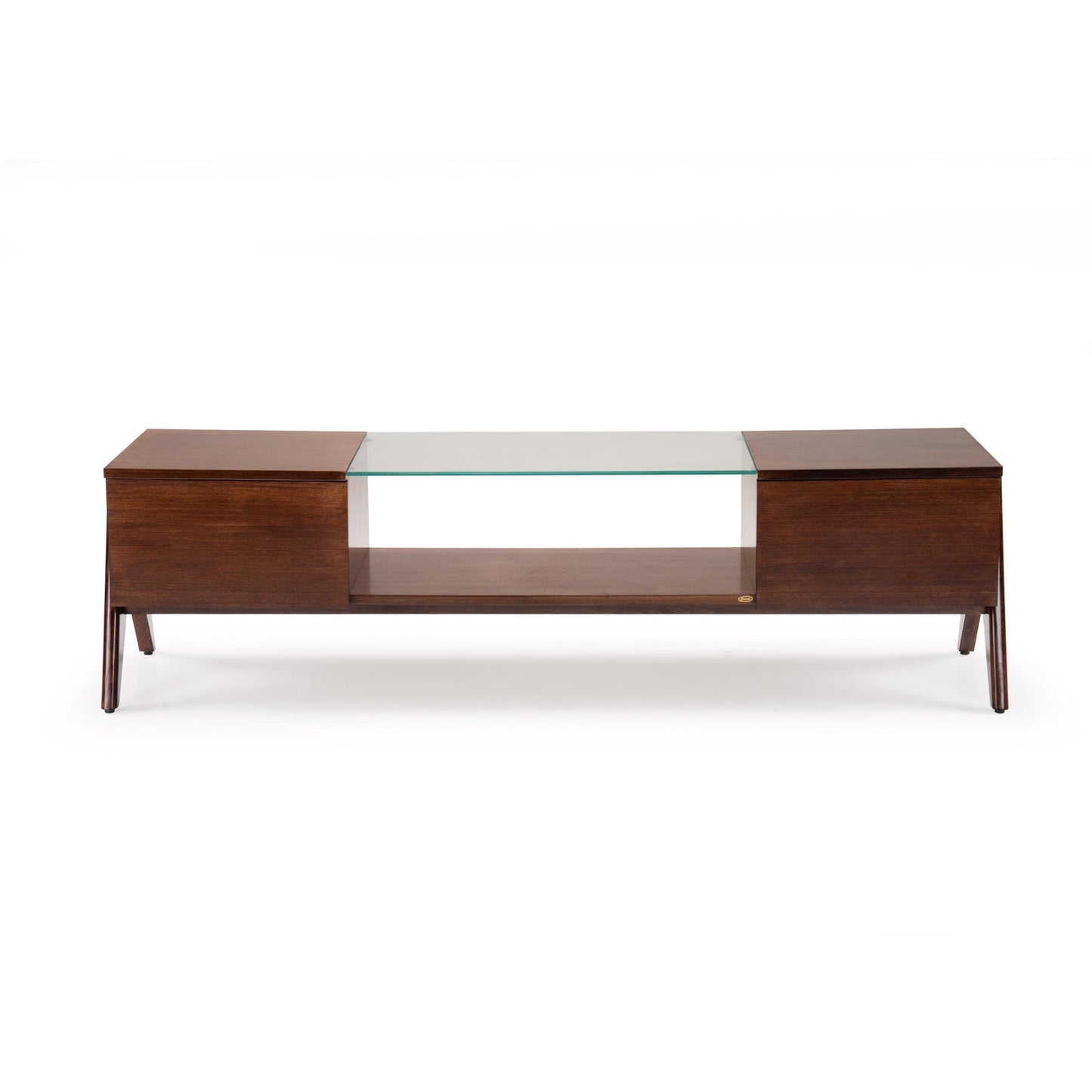 Veneer TV Unit in Dark Oak Finish