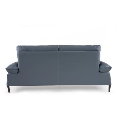Leather 3 Seater Sofa in Light Blue