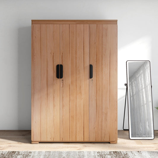 3 Door Wardrobe in Brentwood Oak Finish