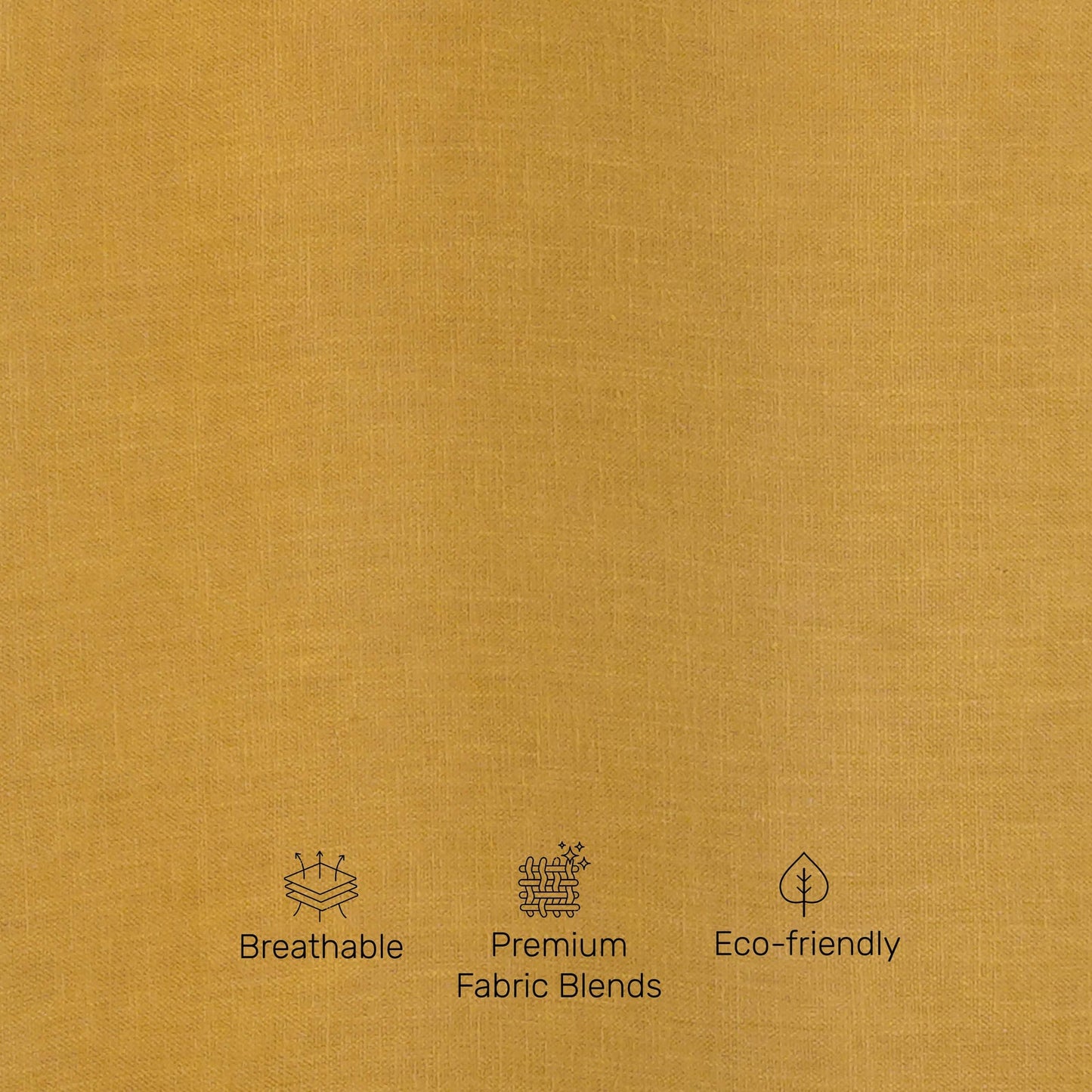 Linen Pouffe in Mustard Yellow