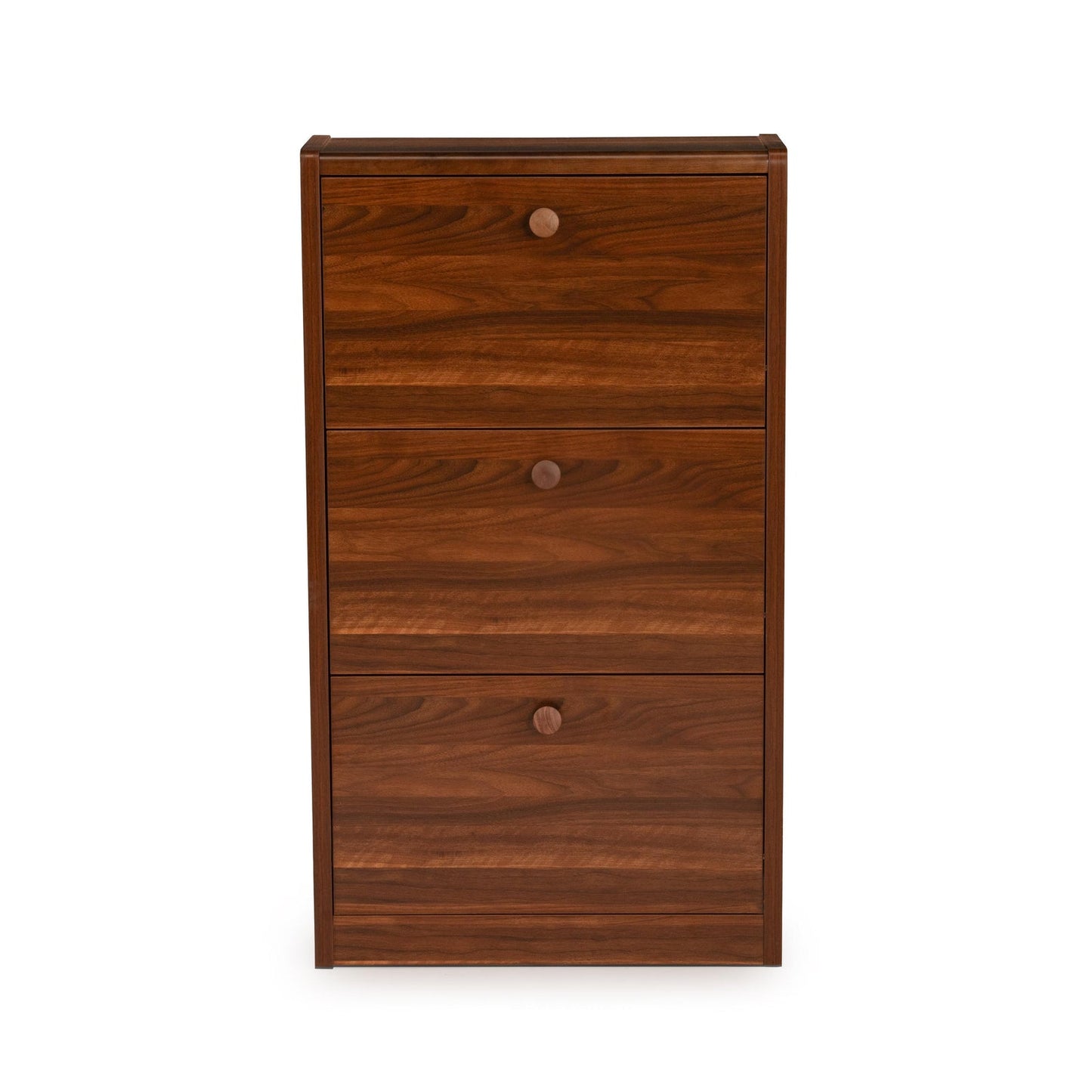 Shoe Cabinet with Pull-Down Foldable Drawers