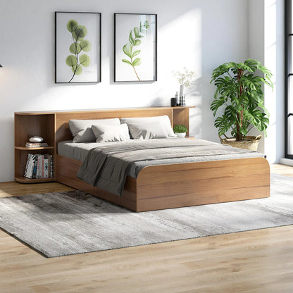 Queen Size Bed with Storage & Headboard Extensions