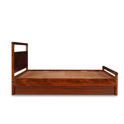 Solid Wood King Size Bed with Box Storage