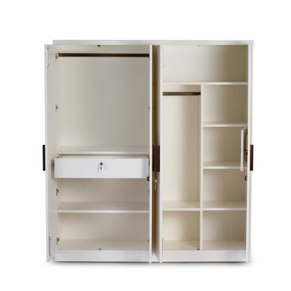 4 Door Wardrobe in Frosty White